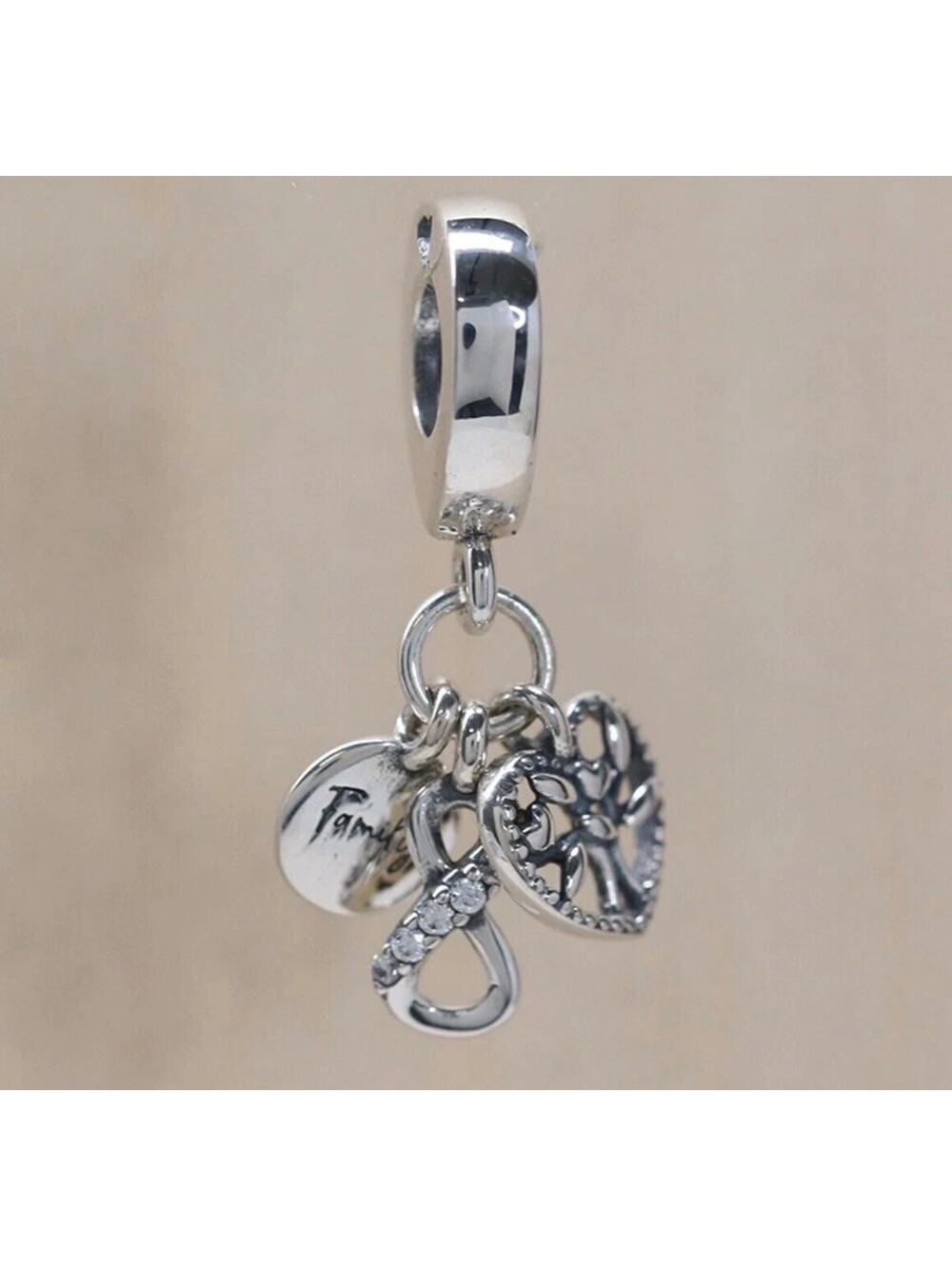 New Authentic Pandora Charm Family Infinity Triple 792201C01